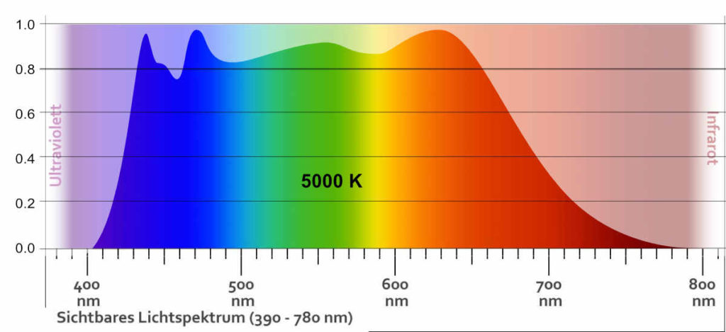 Lichtspektrum 5000K Thrive